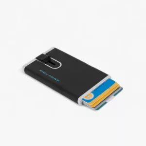 PIQUADRO – PORTA CARTE DI CREDITO CON SLIDING SYSTEM PP4825B2R nero