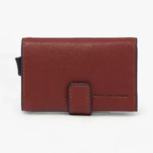 PIQUADRO – PORTA CARTE DI CREDITO IN METALLO PP5649B3R cuoio tabacco