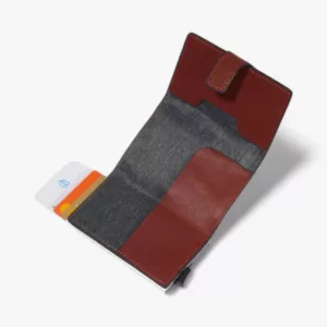 PIQUADRO – PORTA CARTE DI CREDITO IN METALLO PP5649B3R cuoio tabacco