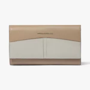 PIQUADRO PORTAFOGLIO DONNA CON TRACOLLA PD6463W134 beige
