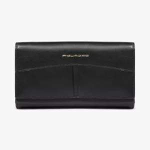 PIQUADRO PORTAFOGLIO DONNA CON TRACOLLA PD6463W134 nero