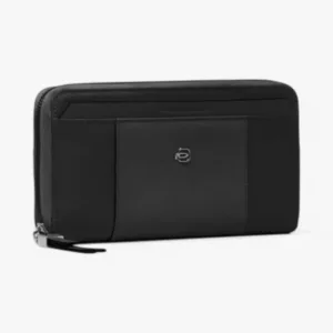 PIQUADRO – PORTAFOGLI DA DONNA GRANDE CON ZIP PD1515W92T nero