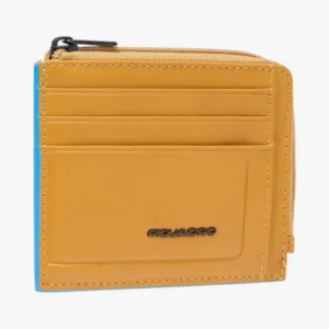 PIQUADRO PORTAMONETE CON PORTA DOCUMENTI E CARTE DI CREDITO PP4822S138 giallo