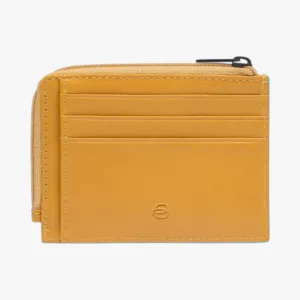 PIQUADRO PORTAMONETE CON PORTA DOCUMENTI E CARTE DI CREDITO PP4822S138 giallo